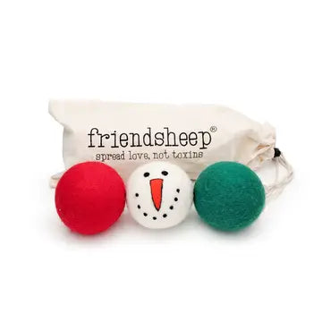 Snowman Red Dryer Ball Set/3