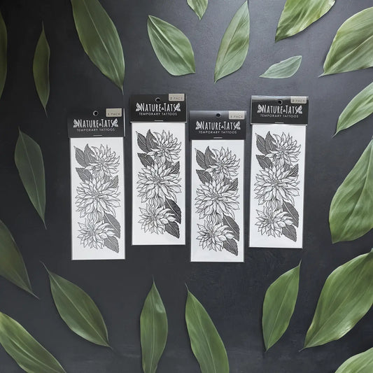 Dahlia Flower Temporary Tattoo