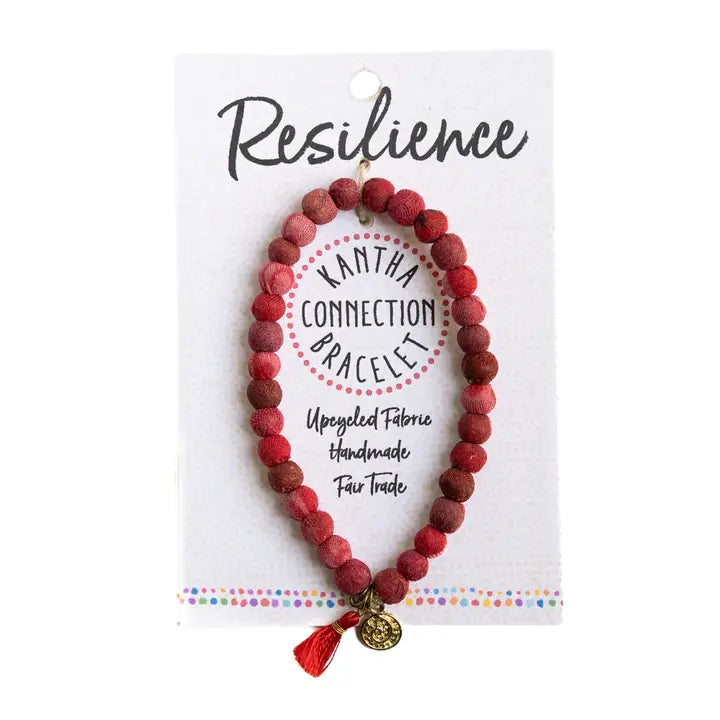 Kantha Connection Resilience Bracelet Red