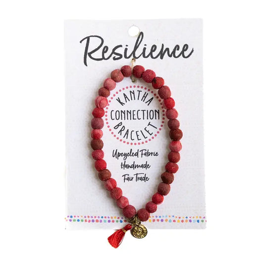 Kantha Connection Resilience Bracelet Red