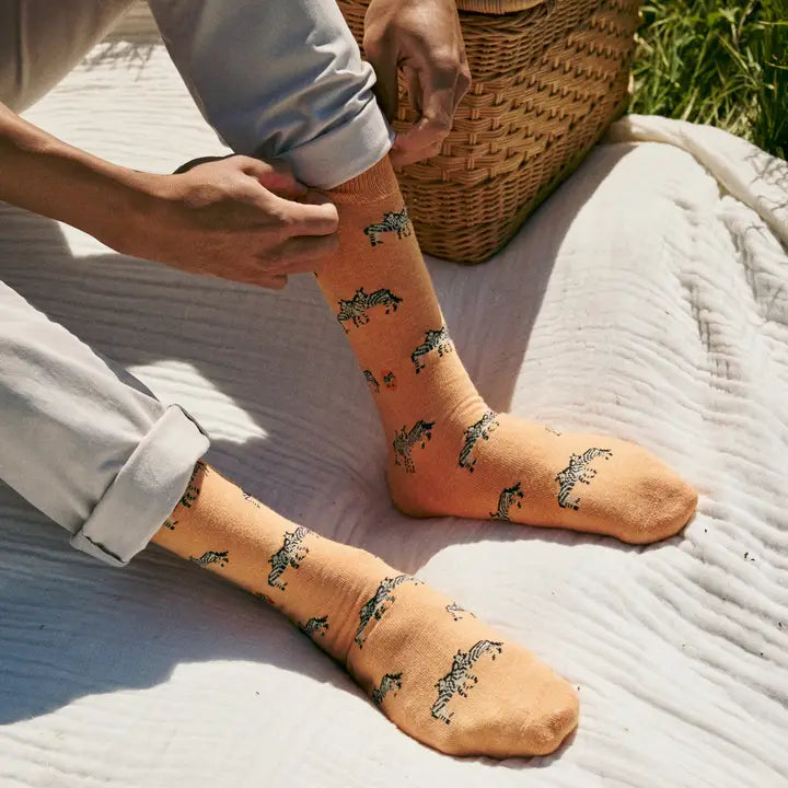Socks That Protect Zebras Orange Zebra