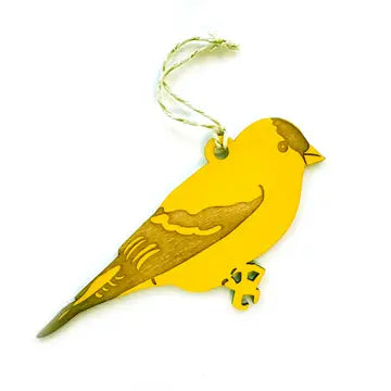 Wooden Goldfinch Ornament - Large