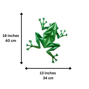 Papercraft Frog Wall Art 3D Origami
