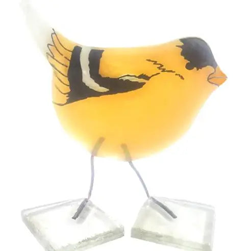 Glass Goldfinch Figure