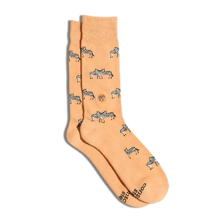 Socks That Protect Zebras Orange Zebra