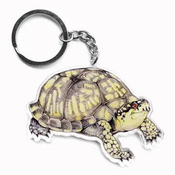 Eastern Box Turtle Double Sided Acrylic Keychain