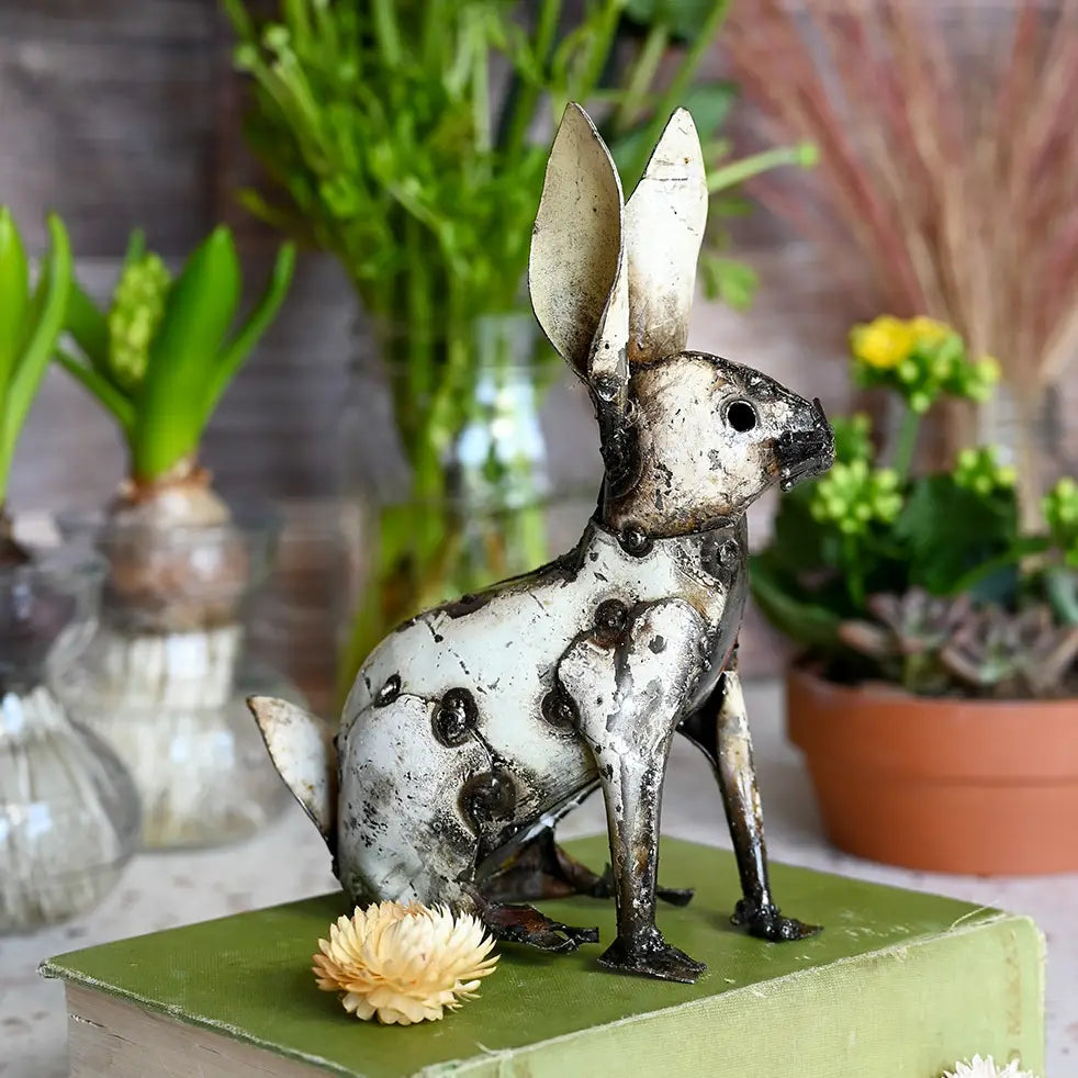 Recycled Oil Drum White Rabbit