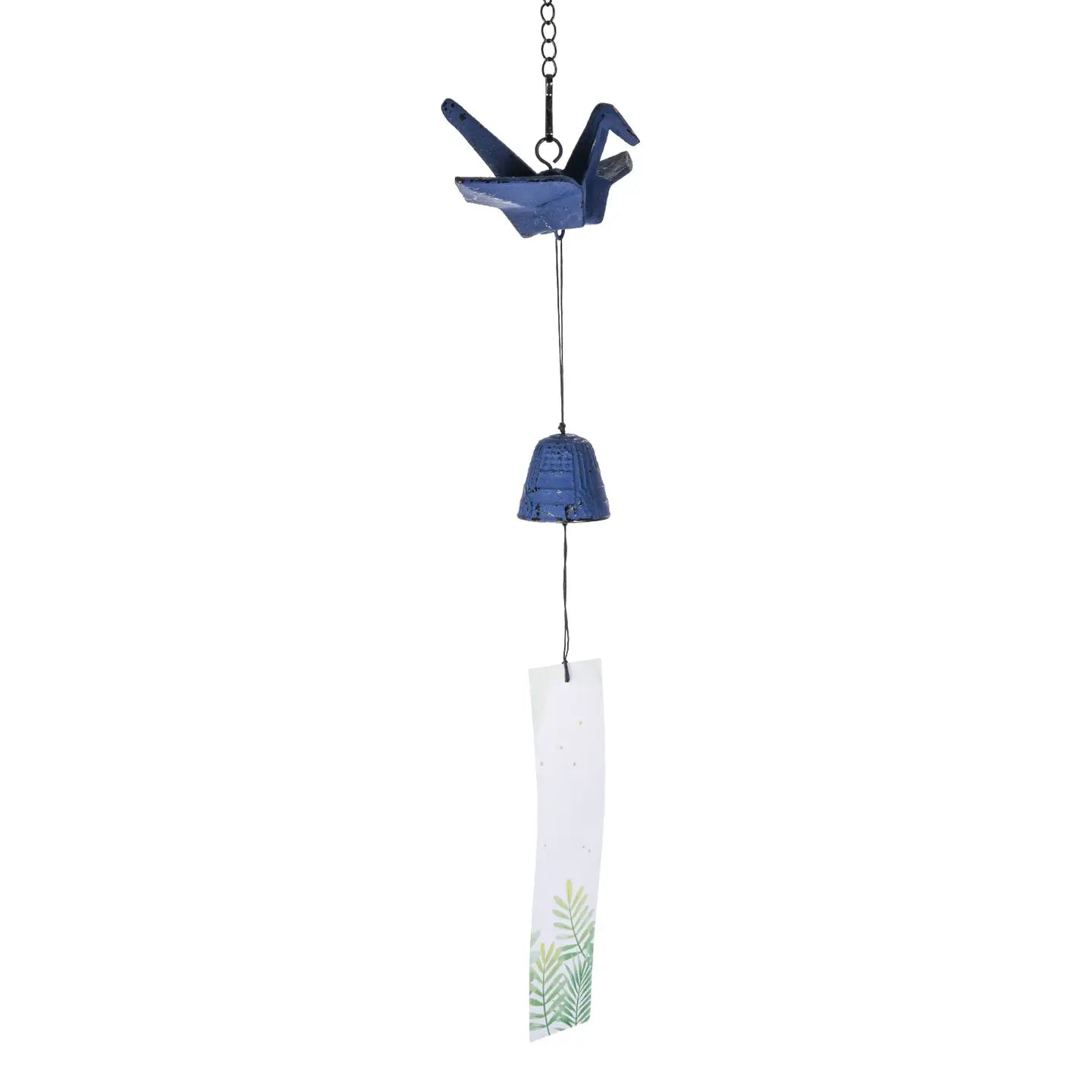 Origami Crane Furin Bell Cast Iron Windchime