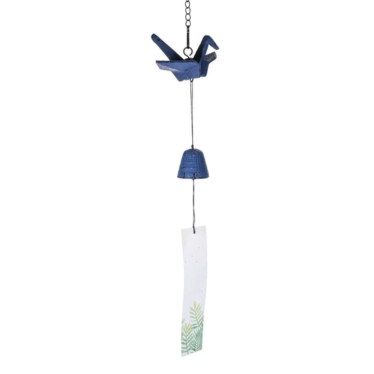 Origami Crane Furin Bell Cast Iron Windchime