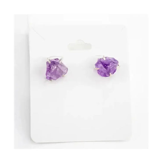 Stud Earrings Amethyst