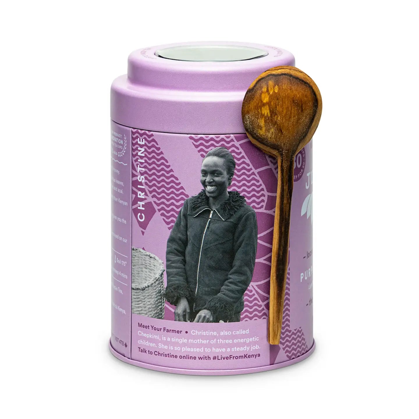 Purple Jasmine Tea in Tin-w/ Spoon