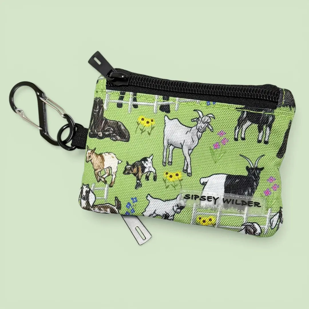 Greener Pastures Goats Clip Wallet
