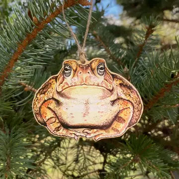 Fowler's Toad  Wood Print Christmas Ornament