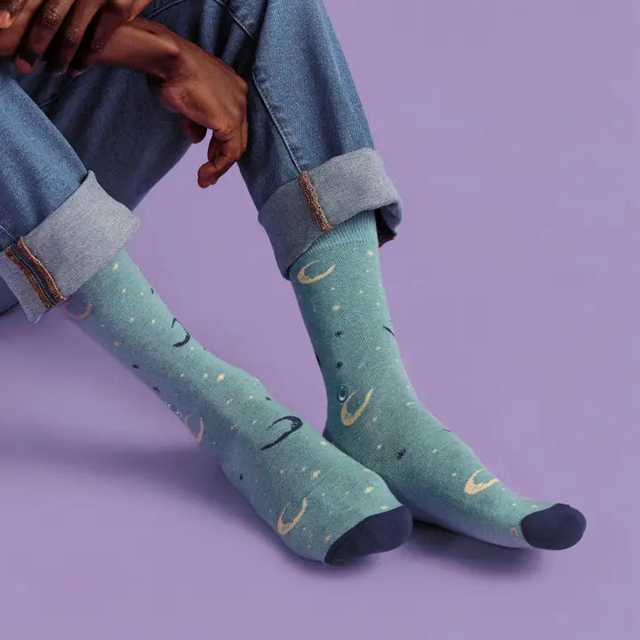 Socks That Support Women's Equality Blue Lunar