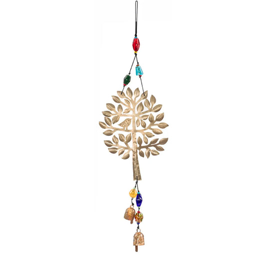 Lone Bird Tree Beaded Chime