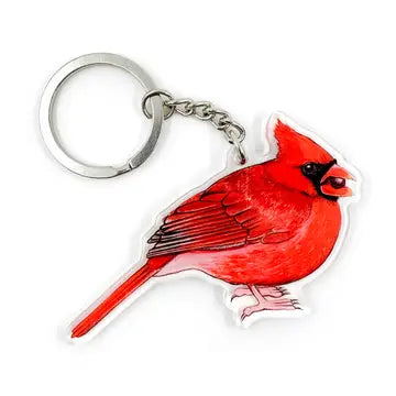 Northern Cardinal Double Sided Acrylic Keychain