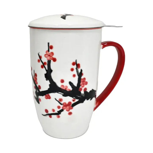 Tea Infuser Mug 15oz Sakura Cherry Blossoms