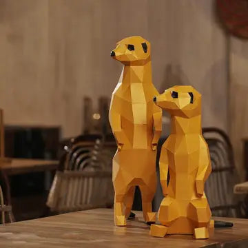 Papercraft Meerkats 3D Origami