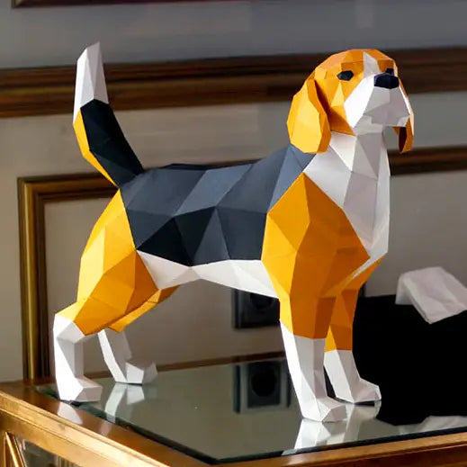 Papercraft Beagle Dog 3D Origami