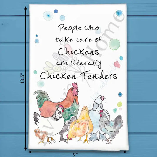 Chicken Tenders People Funny Dish Towel