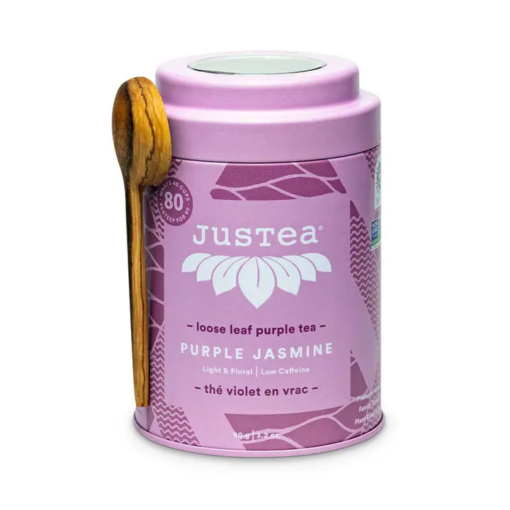 Purple Jasmine Tea in Tin-w/ Spoon