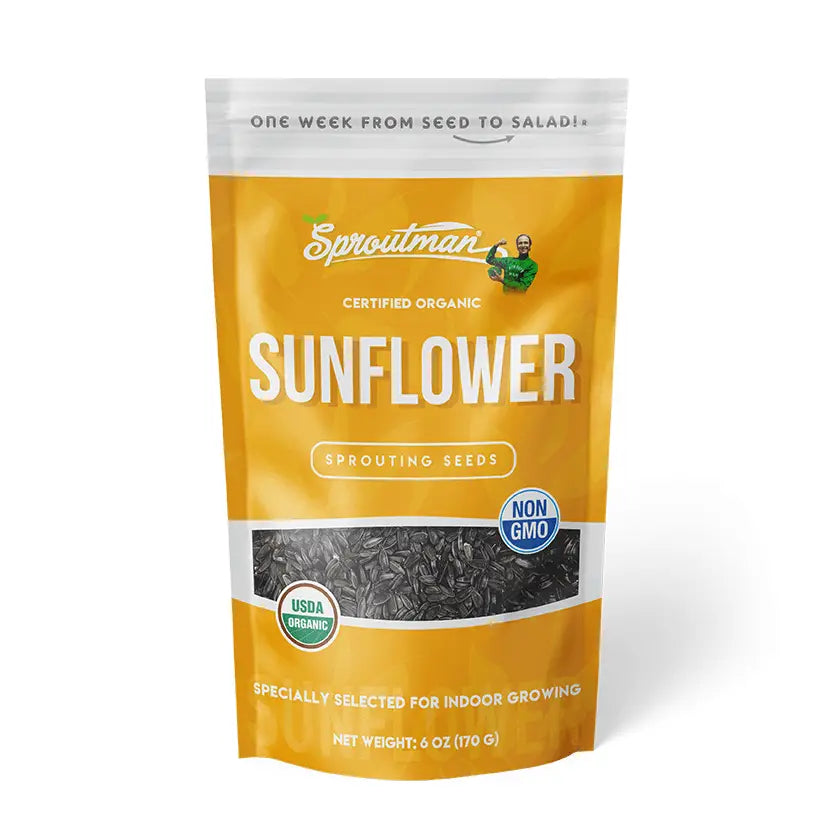 Organic Sunflower Sprouting Seeds 6oz