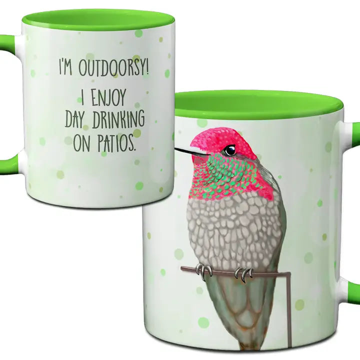 Hummingbird Drinking Green Mug