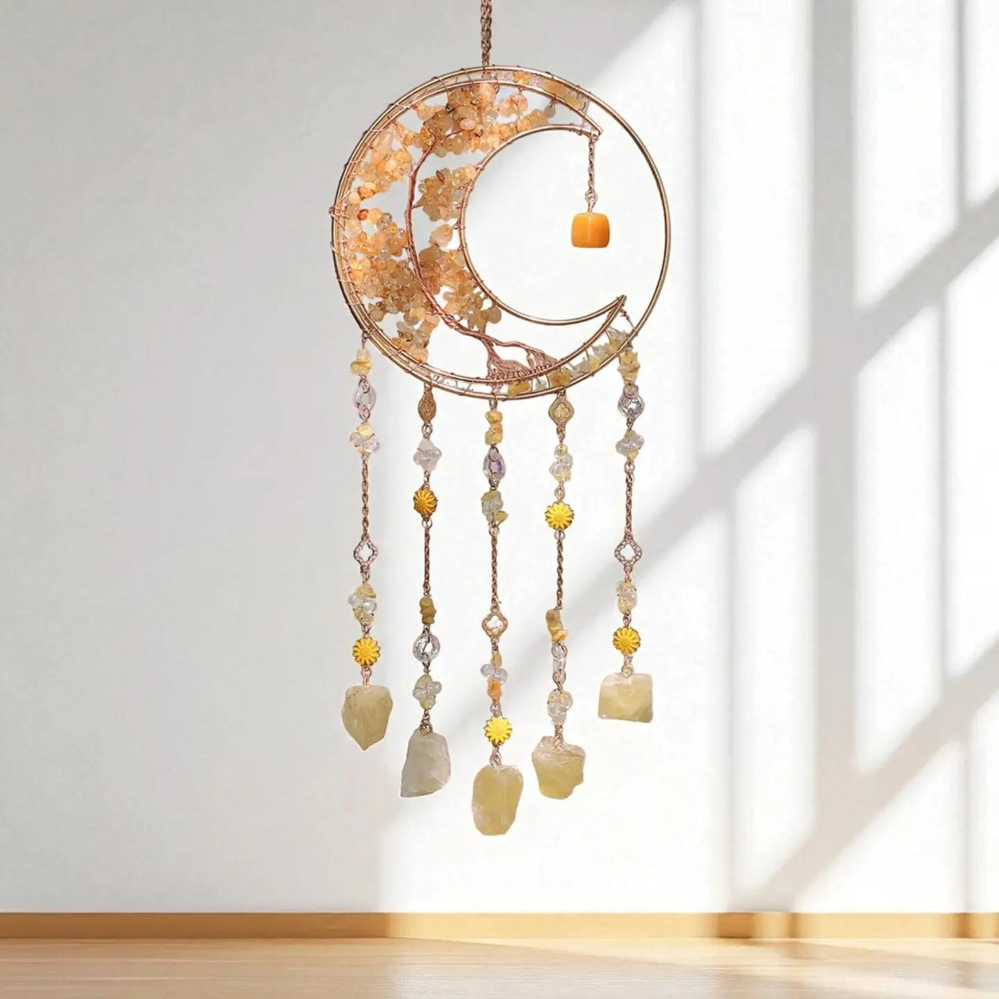 Crystal Tree of Life Moon Sun Catcher