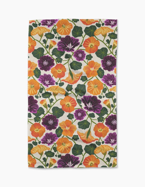 Geometry Tea Towel: Nasturtium Garden
