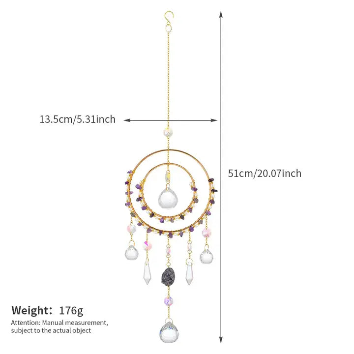 Round Crystal Pendant Hanging Suncatcher