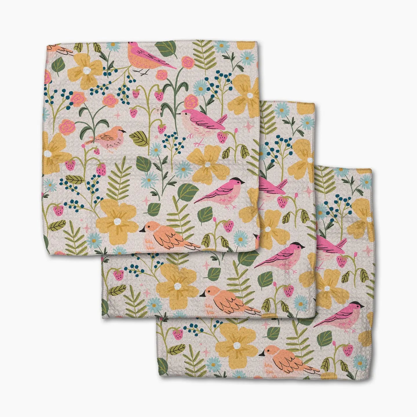 Geometry Dishcloth Pack: Summer Songbirds