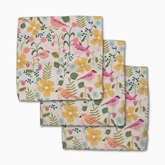 Geometry Dishcloth Pack: Summer Songbirds