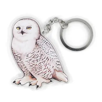 Snowy Owl Double Sided Acrylic Keychain