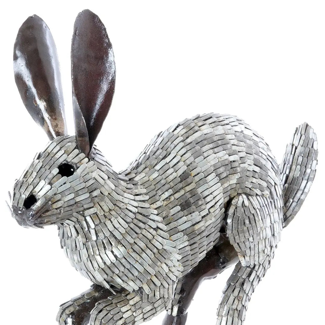 Hopping Rabbit Recycled Metal