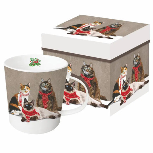Mug in Box Scarf Cats