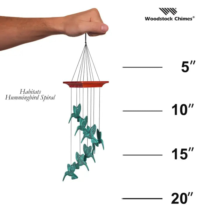 Habitats Hummingbird Spiral Verdigris