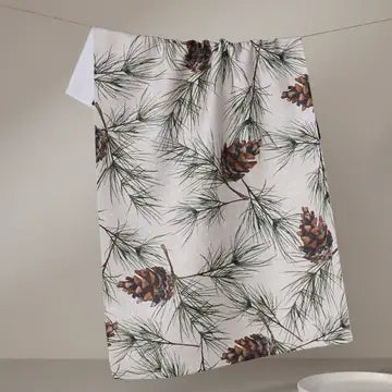 Geometry Tea Towel: Evergreen Frost