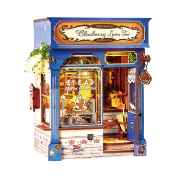 DIY Miniature Book Nook Kit: Blueberry Lane Tea