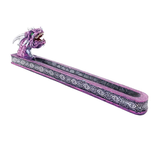 Purple Dragon Head Incense Holder 12.5"