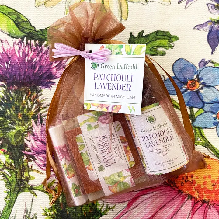 Patchouli Lavender Gift Bag Set
