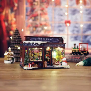 DIY Miniature Book Nook Kit: Christmas Wonderland