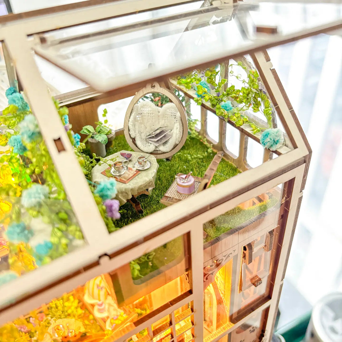 DIY Miniature Book Nook Kit: Bloom Garden Cafe