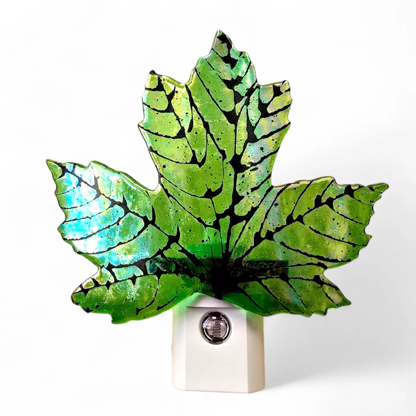 Glass Maple Leaf Night Light