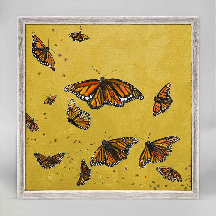 Monarchs - Gold  Mini Canvas