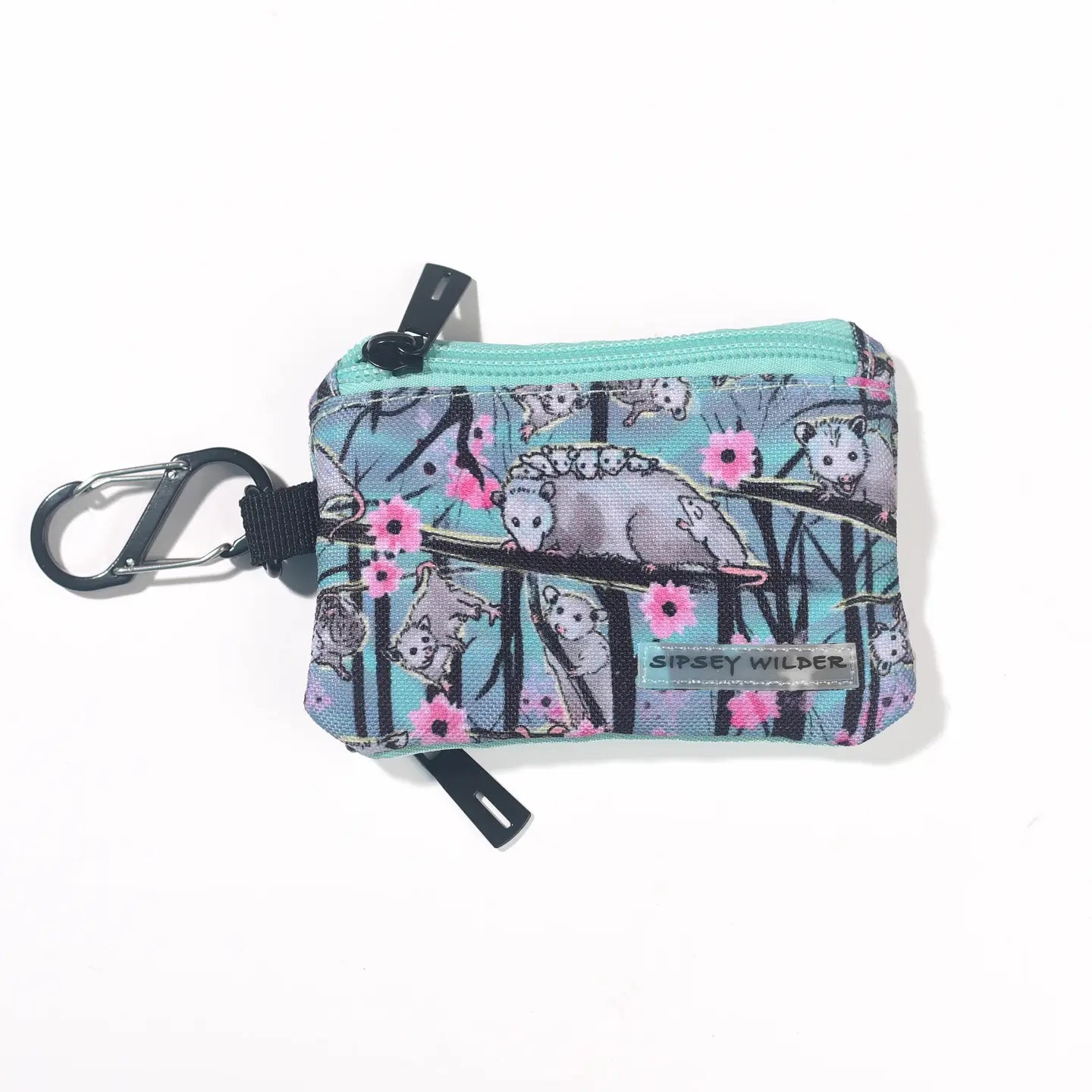Opossum Blossom Clip Wallet