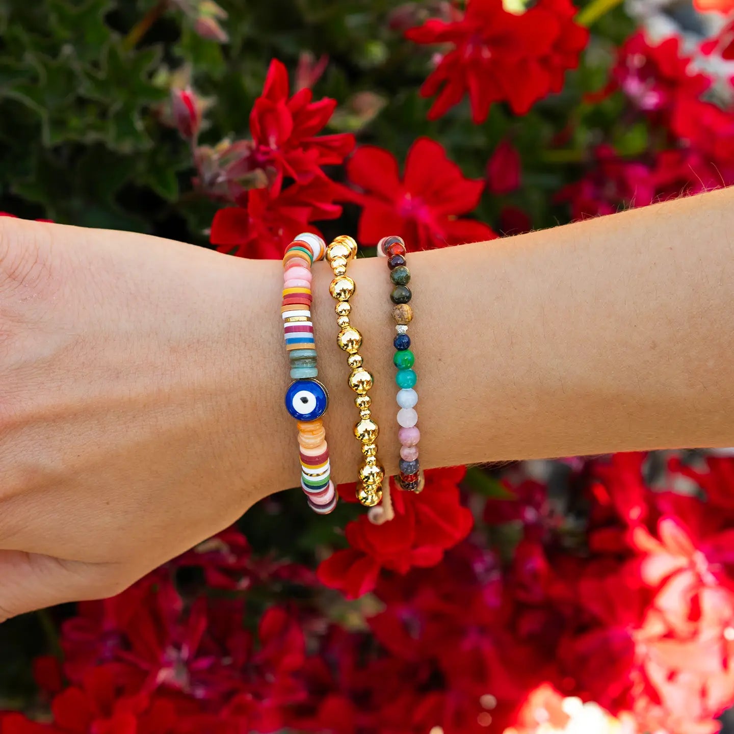 Gold Bead Mixed Bracelet