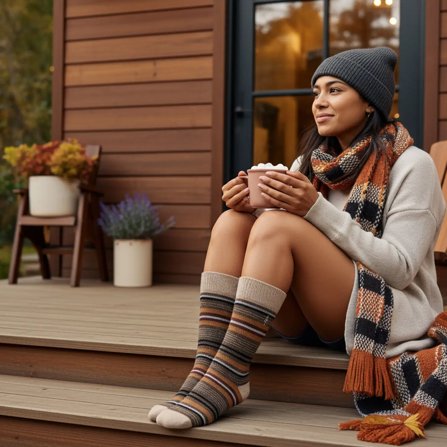 Alpaca Socks Stripe Tierra