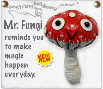 Mr. Fungi Mushroom String Doll Keychain