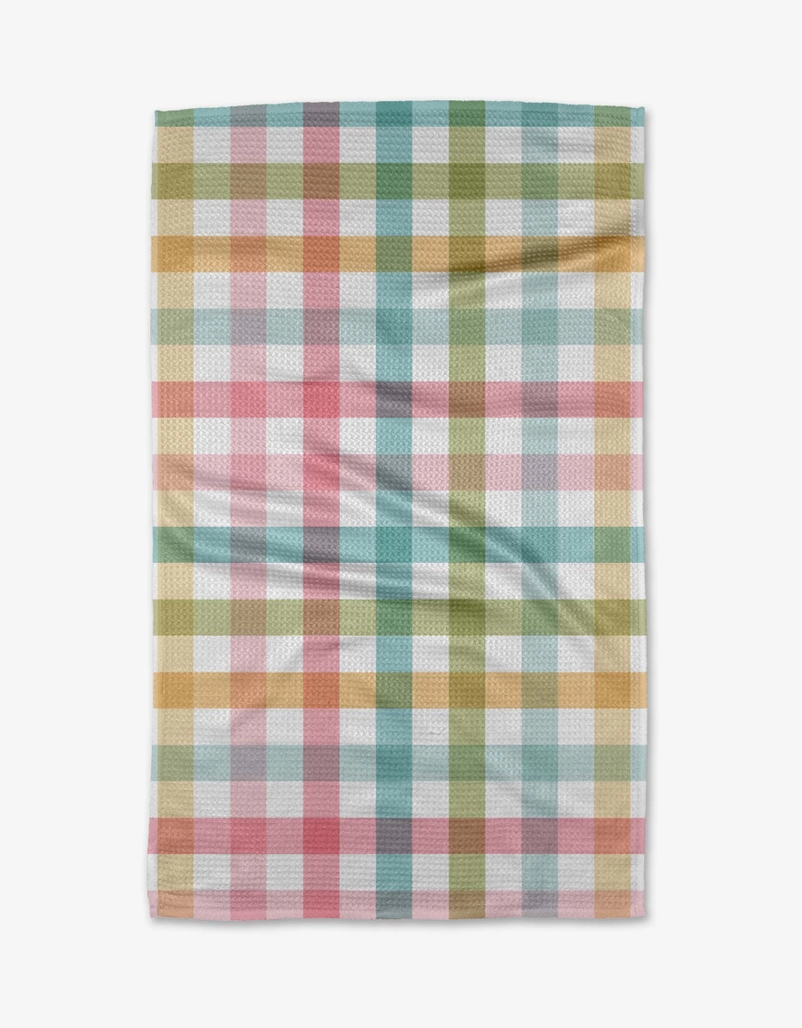 Geometry Tea Towel: Spring Parade Plaid