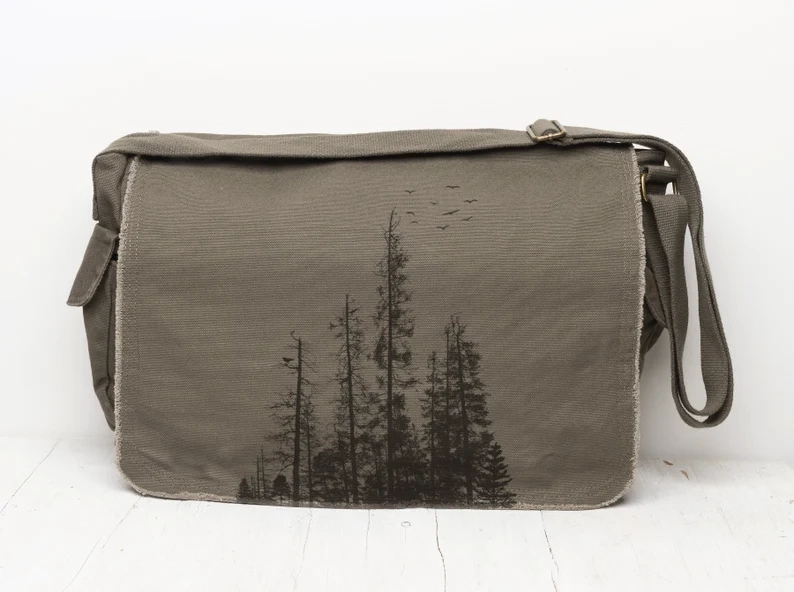 Pine Tree Messenger Bag